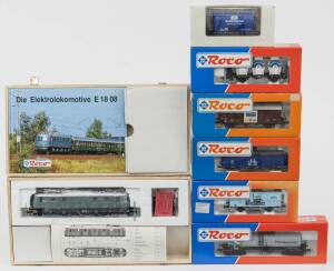 MODEL RAILWAYS: ROCO MUSEUMS EDITION: DB E 18 Electric Locomotive (43660), with Rolling Stock Comprising of DB Tank Car (47090), OBB Covered Freight Car (46282), DB Large Tank Car ‘Bayer’ (46711), OBB Covered Freight Car (34524), DB Silo Car (46528), Cove