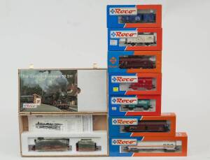 MODEL RAILWAYS: ROCO MUSEUMS EDITION: DB BR 58 311 Steam Locomotive (43204), with Rolling Stock Comprising of DB Large Tank Car (46204), SBB Tank Car ‘Motorex’ (47063), DB Self-unloading Freight Car Loaded with Coal (46251), DB Covered Telescopic Freight 