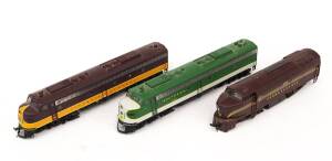 MODEL RAILWAY: US HO Diesel Locomotives (various manufacturers): Southern, 2 x SoPac, Pennsy, Santa Fe, Illinois Central, Rio Grande. Unboxed. 
