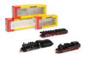 MODEL RAILWAYS: FLEISCHMANN: Steam locomotives comprising #1351F, 4077 & 4102. All in original boxes. (3 items).