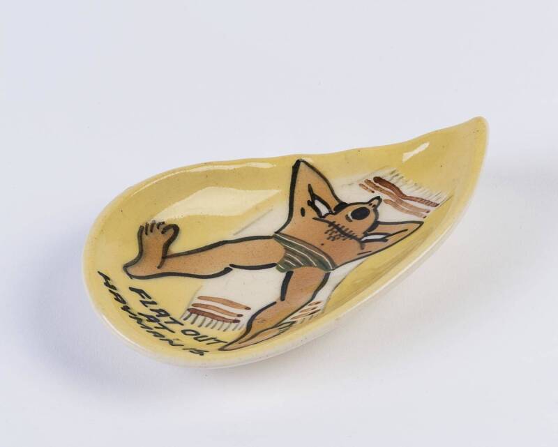 HARRY MEMMOTT pottery ashtray, circa 1960s