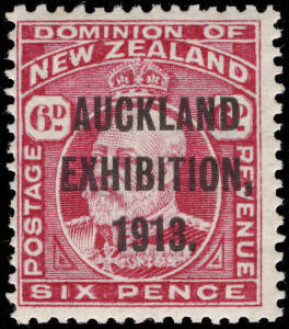 1913 (SG.412-15) &frac12;d to 6d AUCKLAND EXHIBITION 1913. overprints set. Fine and fresh. Cat. SG.&pound;300. Mint.