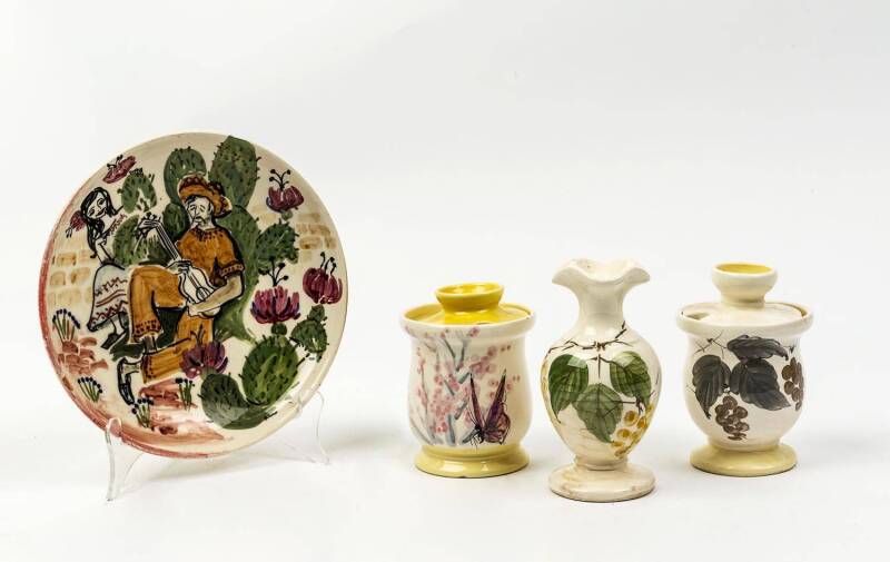 JUNE DYSON (1919-2004) A collection of four hand painted wares