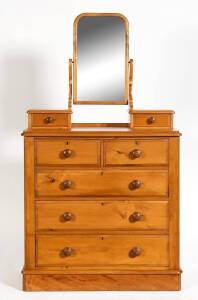 A Huon pine dressing chest, circa 1900