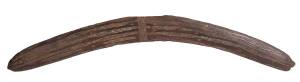 A fine 19th Century boomerang with incised decoration together with an interesting archive of material relating to Robert Parkhouse Hawkins including mining shares, lease etc., with accompanying facsimile note stating thate it was gifted to Hawkins in the