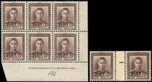 Useful range on cards with KGVI definitive imprint/Plate No blks (7) & coil pairs (10), QEII pre-decimal definitives, to 1/9 as imprint/Plate No. blks etc. incl. a few varieties (35+ blocks) plus a range of pre-decimal commemorative blks, sets, Territorie