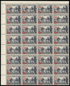 1959 (SG.23) 5d Post Office, complete sheet, large blocks, etc. Retail: $625+.