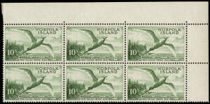 1961 (SG.36) 10/- Tropic-Bird: cnr.blk.6 plus marginal blk.4.