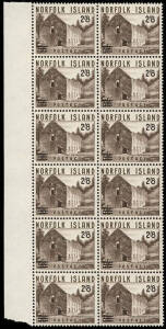 1960 (SG.37-9) 1/1, 2/5 & 2/8 Surcharges: 28 sets in various sized blocks.