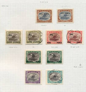 1901-38 collection neatly presented on album pages. 1901-05, 1906 Large Papua & 1907 Small Papua sets a mixture of horiz. & vert. wmks. 1907-10 set with a few gaps. From the mono-colours onwards almost complete with the 1932 set to 1/-*. Most issues in va