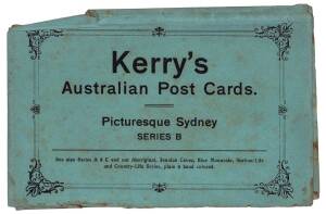 "PICTURESQUE SYDNEY - Series B" c.1905 Kerry's Australian Post Cards, comprising 7 real-photo cards accompanied by the scarce original wrapper.