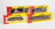 FLEISCHMANN: Steam locomotives comprising #4139, 4142, 4155 & 4156. All in original boxes. (4 items).