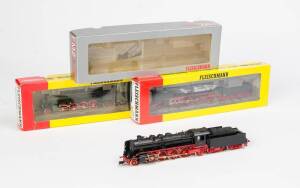FLEISCHMANN: Steam locomotives comprising #4814, 4824 & 64139. All in original boxes. (3 items).
