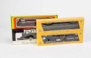 MEHANO: Group of 3 HO scale locomotives in original boxes; also a POWERHOUSE HO scale "Little River" #126 steam locomotive with tender, in box. (4 items).