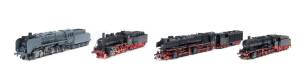 TRIX: HO Scale collection comprising 4 steam locomotives (#22514, 22530, 22156 & 2409) all with tenders and NIB. Also, a range of rolling stock, mostly NIB. (27 items)