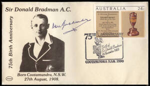 Australia incl. used pre-decimal/decimal collections, range of FDCs etc. majority 1980's, many x2 or x3, noted 1983 Bradman signed cover, group of Aust. Post products; Group of s/books with world stamps, noted GB decimal MUH collection. Group of bits & pi