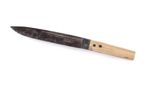 A 19th century whalebone handled sailors knife