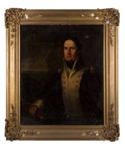 A 19th century English school oil on canvas portrait of a ship's Captain