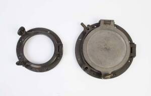 Two heavy brass portholes, early 20th century