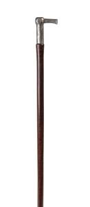 A rare Australian fiddleback blackwood fox hunting stick inscribed "This Riding Whip Was Used In Australia James Berridge Smith Who Changed His Name to Steeth"Steeth went on to become a renowned silversmith in Victoria, the current Melbourne Cup was desig