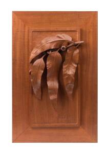 JOHN KENDRICK BLOGG wood carving of eucalypt branch