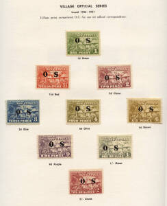 Collection on S/Seas pages, majority* with GRI o'pts (4), NWPI o'pts to 5/- (15), New Guinea incl. OS Huts to 2/-, dated Birds to 5/- and undated OS Birds to 5/-, Papua incl. 1931-32 Lakatoi OS set to 2/6. PNG appears complete simplified to 1977 with a fe