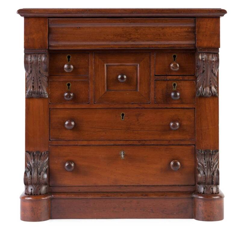 An Australian cedar apprentice chest, 19th century