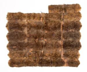 A wallaby fur rug, late 19th century