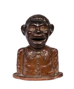 Lithgow pottery "Jolly Nigger Bank" salt glazed money box, circa 1900