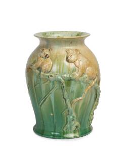 REMUED Pottery vase with two koalas and branches