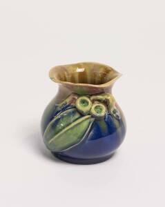 REMUED Pottery vase with gumnuts and leaf