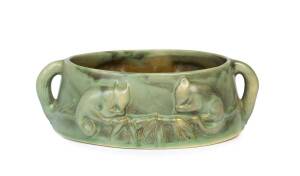 MELROSE WARE Australian pottery possum trough, unusual green colourway