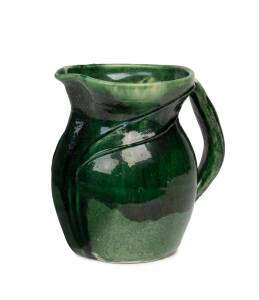 MERRIC BOYD Pottery jug with applied gum leaves