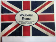 GEELONG. Collection of items including "Prince of Wales 1920 Visit", pennant "Centenary Souvenir", Union Jack flag "Welcome Home Geelong and District Returned Sailors and Soldiers Reception Committee", and 4 photographs. Among them an unusual duo mounted