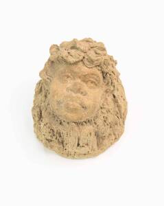 WILLIAM RICKETTS Pottery sculpture of an Aboriginal face with concealed face on the underside