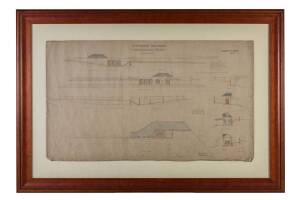 New Station Buildings at Windsor' original architectural drawings of Victorian Railways, 1885