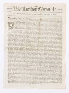 BOTANY BAY: THE LONDON CHRONICLE September 8-10, 1789: Extracts from a Letter from Portsmouth note that "....Nine convicts from the hulks at Langston harbour, and 16 from the hulk lying off Weevil....were this day embarked on board his Majesty's ship Guar