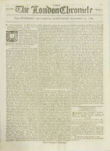 BOTANY BAY: THE LONDON CHRONICLESeptember 10-12, 1789: includes a short piece about a curious item "imported from Botany Bay...a leaf of very uncommon properties; the most extraordinary is, that when dried, even without being pulverised, it goes off on ap