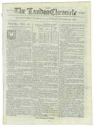 GEORGE BARRINGTON, D'ARCY WENTWORTH & BOTANY BAY: THE LONDON CHRONICLENovember 14-17, 1789: This edition carries a detailed report on an appearance by the notorious pickpocket George Barrington; a further update on the fate of D'Arcy Wentworth and a small