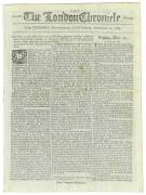 GOVERNOR PHILIPS & PORT JACKSON: THE LONDON CHRONICLEDecember 10-12, 1789: Includes a short piece quoting "Philips" [correctly, Phillip] description of Port Jackson and Sydney Cove, of which he says "Here was the finest spring water, and ships can anchor