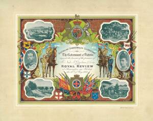 AUSTRALIAN FEDERATION CELEBRATIONSA collection of five souvenir invitations to various events associated with the Celebrations for the Opening of the Parliament of the Commonwealth of Australia in Melbourne. The invitations are all inscribed to "Mr Neil M