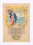 NAVY: Attractive 4-page programme "To Commemorate the Arrival of The Australian Fleet, Sydney October 4th, 1913".