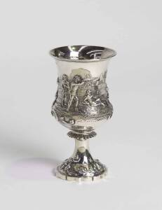 "Geelong Volunteer Fire Brigade" an Australian decorated sterling silver trophy cup by D&C Houle, London