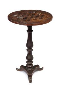 A games top wine table, huon pine, blackwood and cedar, circa 1840