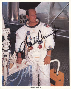 ASTRONAUT - CHARLES "PETE" CONRAD (Commander Apollo 12, third man to walk on the moon), signature on colour NASA photograph. With CoA.