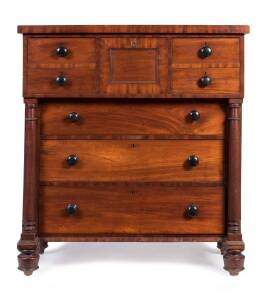 An Australian ceder cantilever 6 drawer chest, New South Wales origin, circa 1840