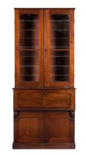 An Australian cedar bureau bookcase, circa 1855 