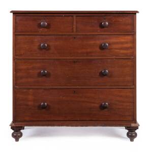 Joseph Sly Australian cedar five drawer chest, circa 1845