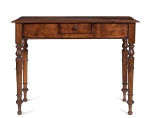 A Tasmanian blackwood and huon pine one drawer servery table, mid 19th century