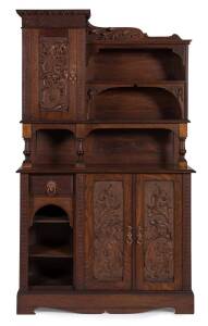 ROBERT PRENZEL Sideboard with carved blackbean griffin panels, circa 1901